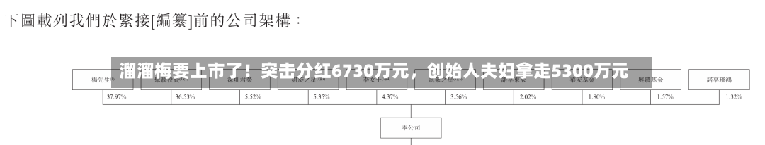 溜溜梅要上市了！突击分红6730万元，创始人夫妇拿走5300万元-第2张图片