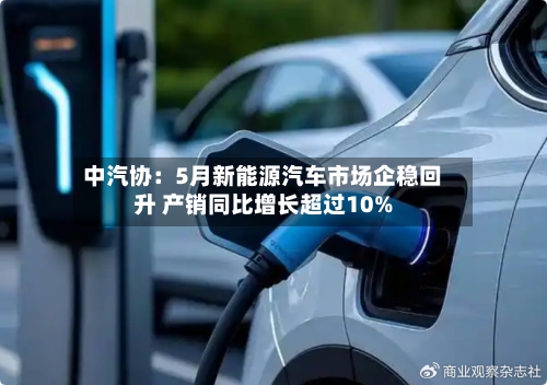 中汽协:5月新能源汽车市场企稳回升 产销同比增长超过10%-第2张图片