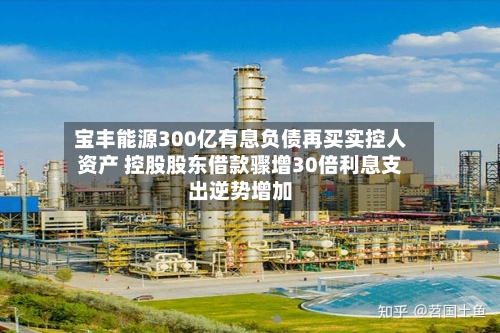 宝丰能源300亿有息负债再买实控人资产 控股股东借款骤增30倍利息支出逆势增加-第3张图片