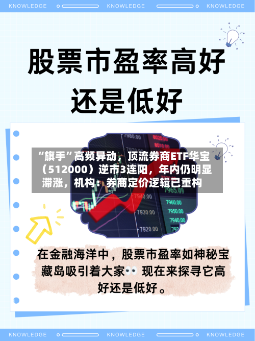 “旗手	”高频异动，顶流券商ETF华宝（512000）逆市3连阳，年内仍明显滞涨	，机构：券商定价逻辑已重构-第2张图片