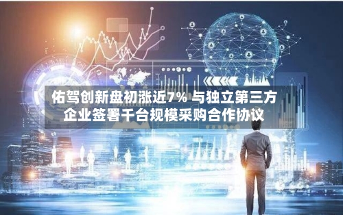 佑驾创新盘初涨近7% 与独立第三方企业签署千台规模采购合作协议