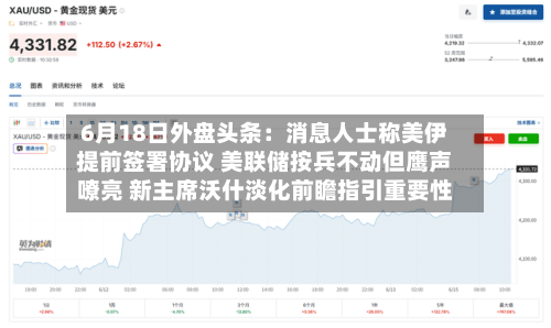 6月18日外盘头条：消息人士称美伊提前签署协议 美联储按兵不动但鹰声嘹亮 新主席沃什淡化前瞻指引重要性-第3张图片