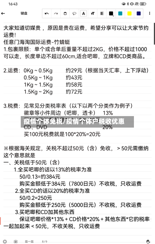 疫情个体免税/疫情个体户税收优惠-第2张图片