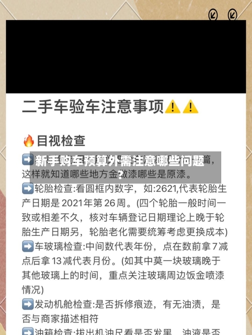 新手购车预算外需注意哪些问题？