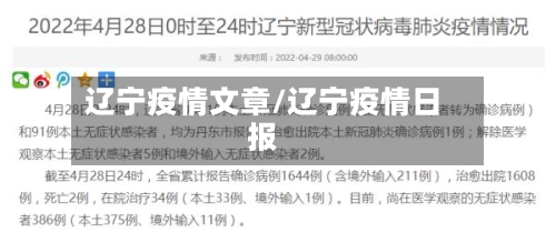 辽宁疫情文章/辽宁疫情日报-第2张图片