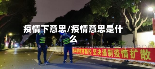 疫情下意思/疫情意思是什么