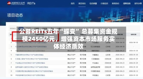 公募REITs五年“蝶变” 总募集资金规模2450亿元，增强资本市场服务实体经济质效-第2张图片