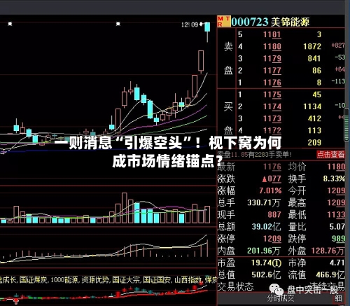 一则消息“引爆空头	”！枧下窝为何成市场情绪锚点？-第2张图片