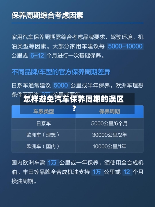 怎样避免汽车保养周期的误区？-第3张图片