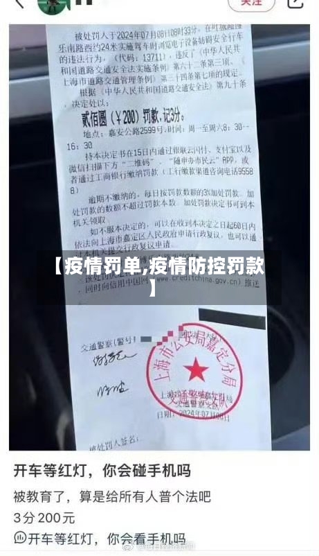 【疫情罚单,疫情防控罚款】-第2张图片