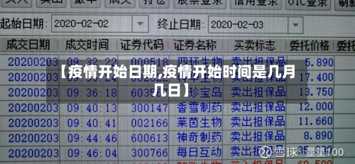 【疫情开始日期,疫情开始时间是几月几日】