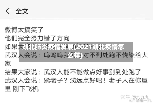湖北肺炎疫情发展(2021湖北疫情怎么样)-第2张图片