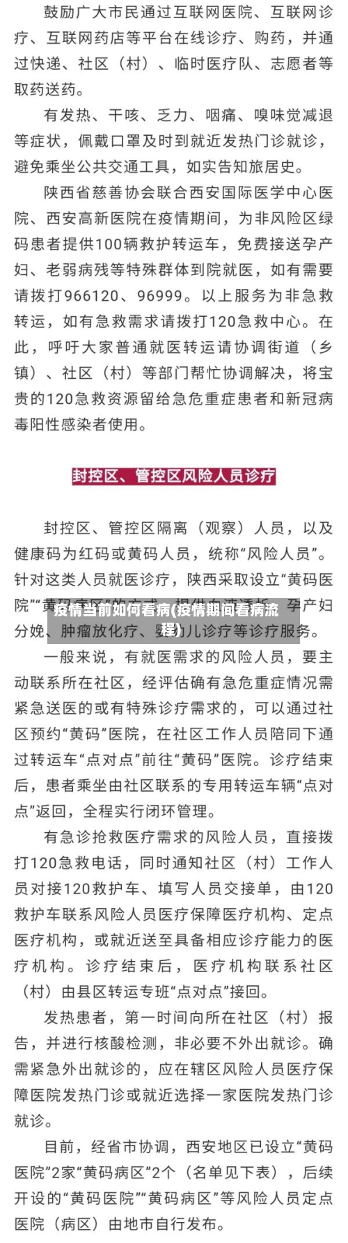 疫情当前如何看病(疫情期间看病流程)