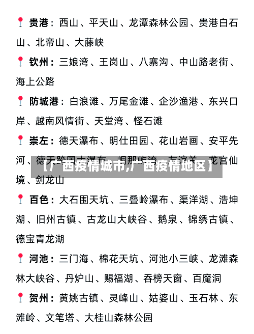 【广西疫情城市,广西疫情地区】