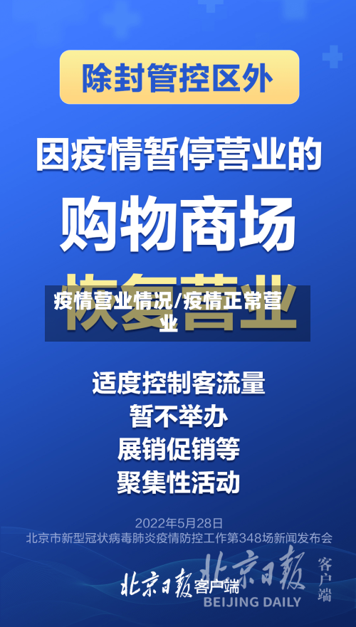 疫情营业情况/疫情正常营业