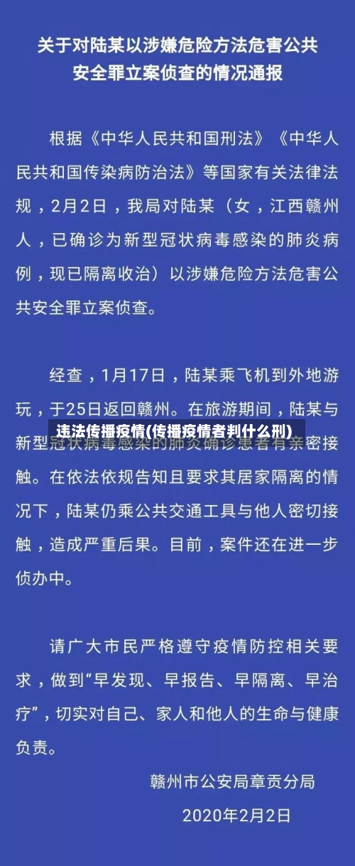 违法传播疫情(传播疫情者判什么刑)