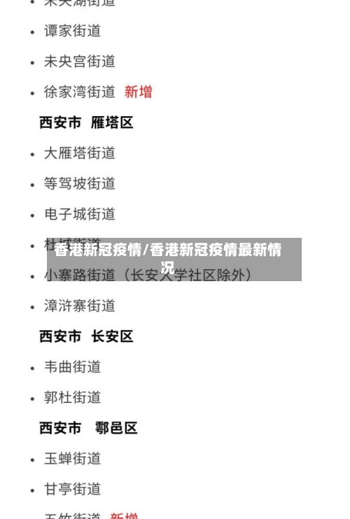 香港新冠疫情/香港新冠疫情最新情况