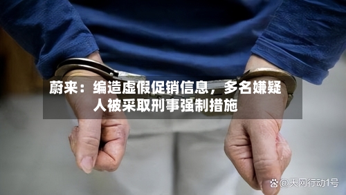 蔚来：编造虚假促销信息	，多名嫌疑人被采取刑事强制措施-第2张图片