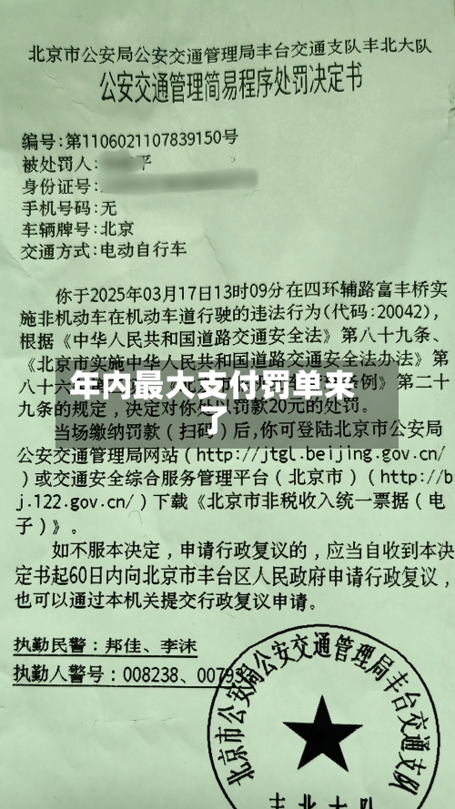 年内最大支付罚单来了