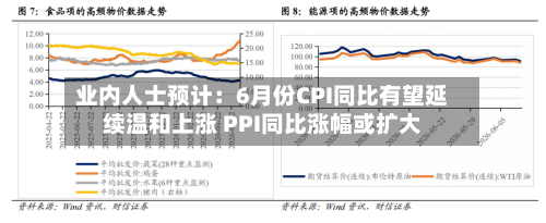 业内人士预计:6月份CPI同比有望延续温和上涨 PPI同比涨幅或扩大-第3张图片