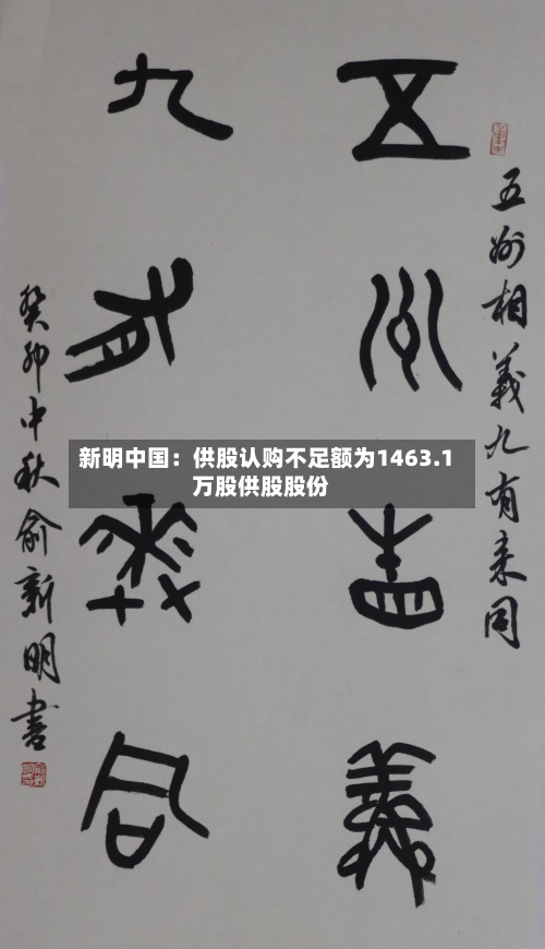 新明中国:供股认购不足额为1463.1万股供股股份-第2张图片