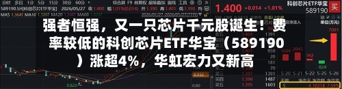 强者恒强	，又一只芯片千元股诞生！费率较低的科创芯片ETF华宝（589190）涨超4%，华虹宏力又新高-第3张图片