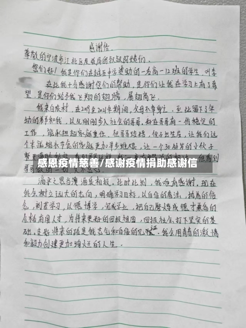 感恩疫情慈善/感谢疫情捐助感谢信-第3张图片