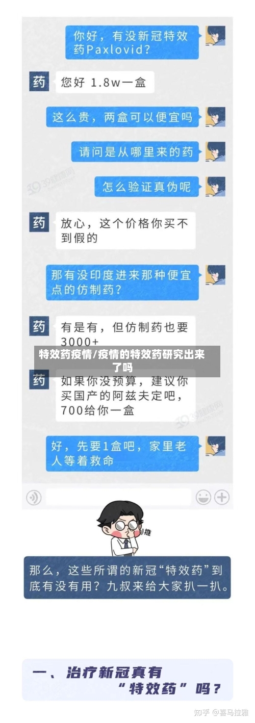 特效药疫情/疫情的特效药研究出来了吗