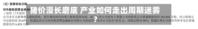 猪价漫长磨底 产业如何走出周期迷雾?-第2张图片