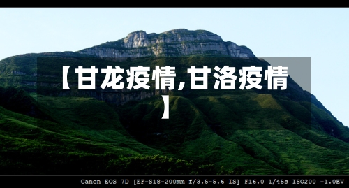 【甘龙疫情,甘洛疫情】-第3张图片