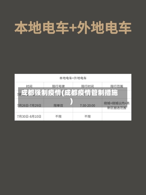成都强制疫情(成都疫情管制措施)