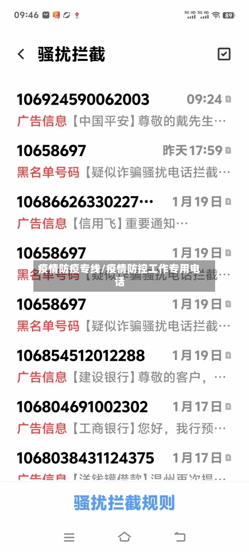 疫情防疫专线/疫情防控工作专用电话