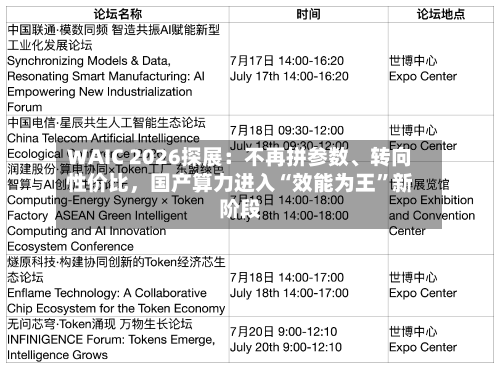 WAIC 2026探展：不再拼参数、转向性价比，国产算力进入“效能为王”新阶段