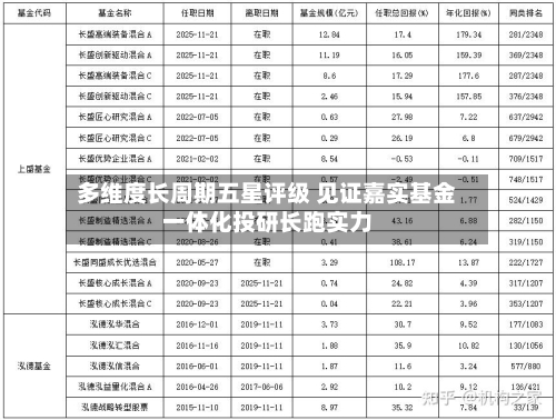 多维度长周期五星评级 见证嘉实基金一体化投研长跑实力