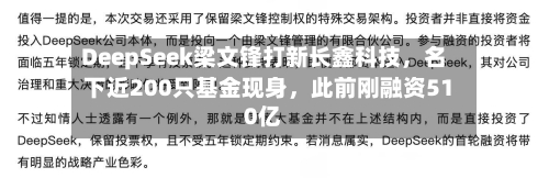 DeepSeek梁文锋打新长鑫科技，名下近200只基金现身	，此前刚融资510亿-第2张图片