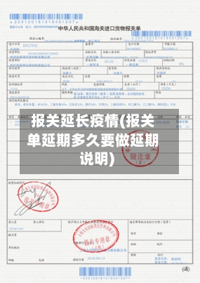 报关延长疫情(报关单延期多久要做延期说明)-第2张图片