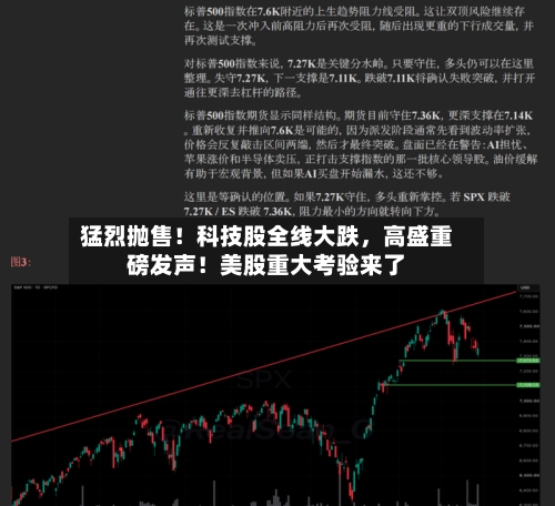 猛烈抛售！科技股全线大跌，高盛重磅发声！美股重大考验来了-第2张图片