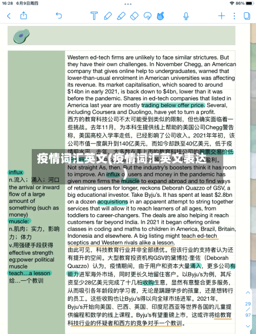 疫情词汇英文(疫情词汇英文表达)-第3张图片