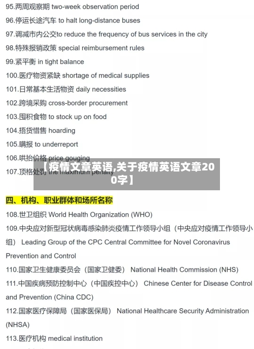 【疫情文章英语,关于疫情英语文章200字】