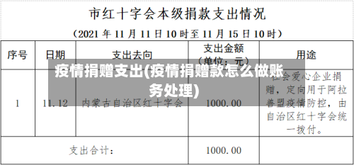 疫情捐赠支出(疫情捐赠款怎么做账务处理)-第2张图片