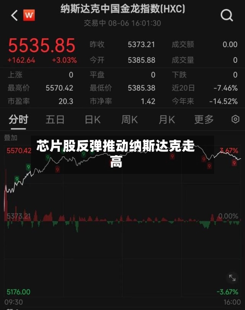 芯片股反弹推动纳斯达克走高