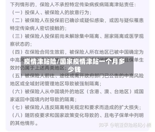疫情津贴险/国家疫情津贴一个月多少钱-第2张图片