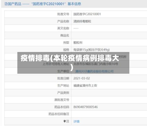疫情排毒(本轮疫情病例排毒大)-第3张图片