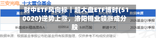 财中ETF风向标｜超大盘ETF博时(510020)逆势上涨，洛阳钼业领涨成分股