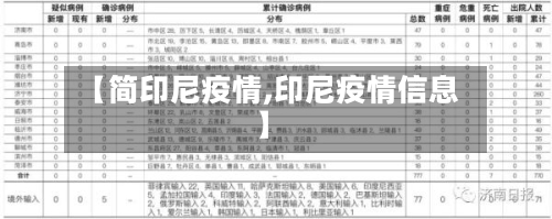 【简印尼疫情,印尼疫情信息】