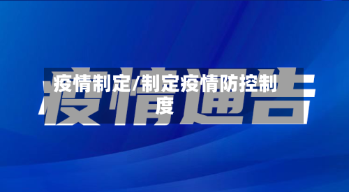 疫情制定/制定疫情防控制度-第2张图片