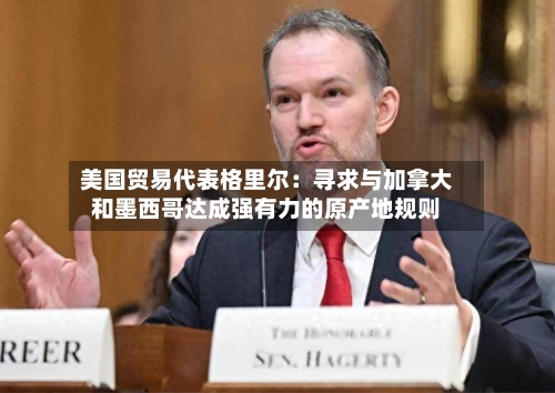 美国贸易代表格里尔：寻求与加拿大和墨西哥达成强有力的原产地规则