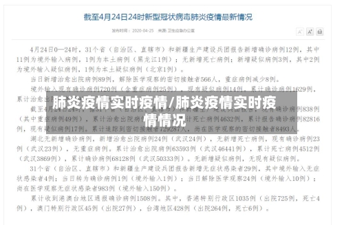 肺炎疫情实时疫情/肺炎疫情实时疫情情况