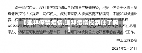 【迪拜停留疫情,迪拜疫情控制住了吗】-第3张图片