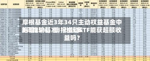 摩根基金近3年34只主动权益基金中8只跑输基准，比较多跑输25%，申报主动ETF能获超额收益吗？